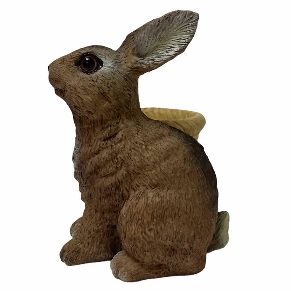 Vintage Rabbit Pot Planter Indoor Outdoor Resin Primitive Rustic Cottage Core
